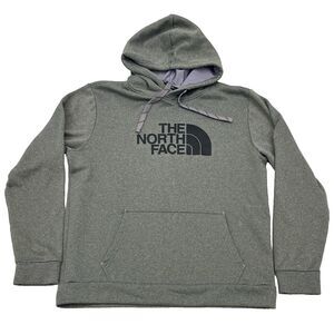 North Face Sweatshirt Hoodie Mens XL Gray Pocket Logo Outdoor Lounge Gorpcore